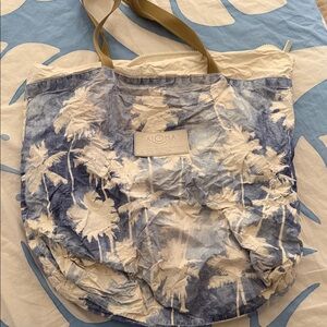 ALOHA Tropical Blue and Cream Tote 🌴🩵🤍